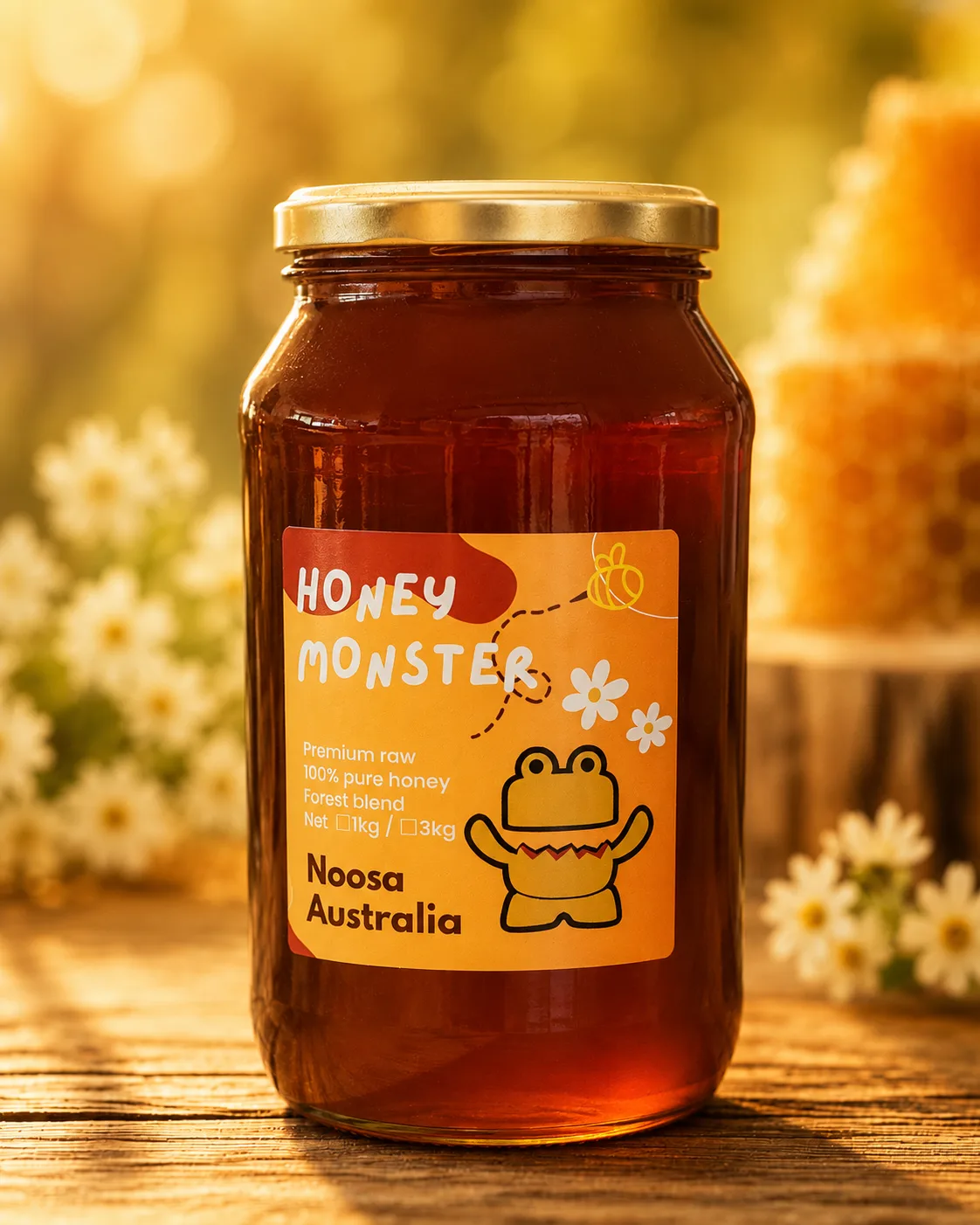 1kg Honey Jar